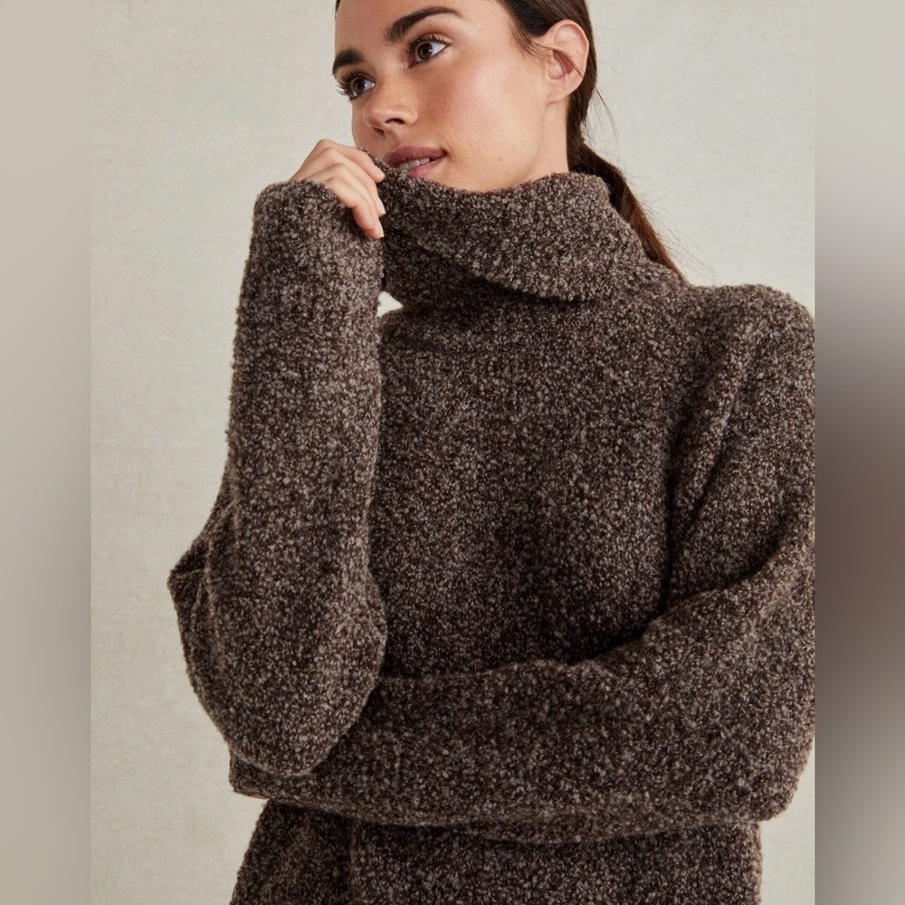 Margaret O'Leary $468 Wool Mohair Sweater Vintage Brown Chunky Oversized‎ XL